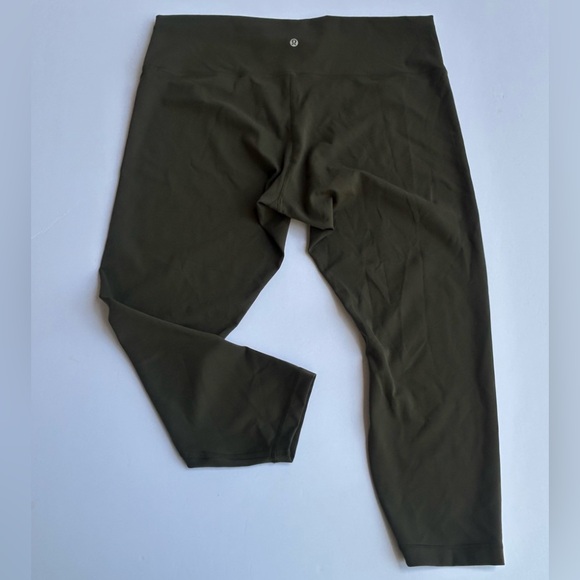 Lululemon Leggings Size 20 Olive Green Athleisure Gym Cropped LW5CQDS Yoga NWOT - Picture 3 of 10